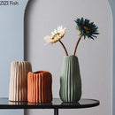 GobekUsa Irregular Ceramic Vase for Modern Floral Arrangement & Room Decor