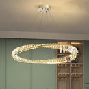 GobekUsa Irregular Gold Steel LED Pendant Light with Dimmable K9 Crystals