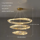 GobekUsa Irregular Gold Steel LED Pendant Light with Dimmable K9 Crystals