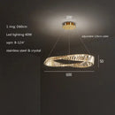 GobekUsa Irregular Gold Steel LED Pendant Light with Dimmable K9 Crystals