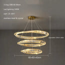 GobekUsa Irregular Gold Steel LED Pendant Light with Dimmable K9 Crystals