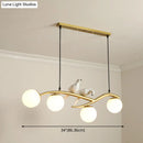 GobekUsa Modern Island Pendant Light with Frosted Glass Lampshade for Dining Room