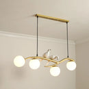 GobekUsa Modern Island Pendant Light with Frosted Glass Lampshade for Dining Room