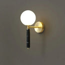 GobekUsa Italian Green Marble Glass Ball Wall Lamp for Hotel Restaurant Decor