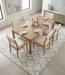 Handcrafted Moroccan Wool Area Rug - Ivory and Blue Contemporary Design Patterns