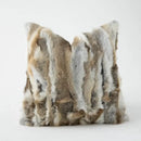 GobekUsa Ivory Tawny Rabbit Fur Handmade Throw Pillow Covers - Modern Luxury Decor