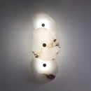 GobekUsa Ivory White Marble Copper LED Ceiling Light Luxury Modern Fixture