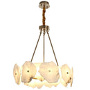 GobekUsa Ivory White Marble Copper LED Ceiling Light Luxury Modern Fixture