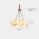 GobekUsa Ivory White Marble Copper LED Ceiling Light Luxury Modern Fixture