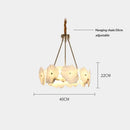 GobekUsa Ivory White Marble Copper LED Ceiling Light Luxury Modern Fixture