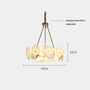 GobekUsa Ivory White Marble Copper LED Ceiling Light Luxury Modern Fixture