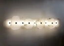GobekUsa Ivory White Marble Copper LED Ceiling Light Luxury Modern Fixture