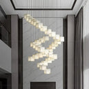 GobekUsa Jade Design Chinese Chandelier for Duplex Villa Restaurant and Living Room