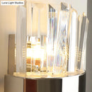 GobekUsa Modern K9 Crystal Sconce Wall Light for Bedroom - Clear Finish