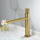 GobekUsa Brushed Gold Brass Basin Faucet - Cold & Hot Water Mixer Tap