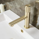 GobekUsa Gold Single Handle Bathroom Faucet Hot Cold Water Mixer Deck Mounted