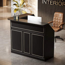 Velmor Modern L-Shaped Reception Desk With Storage Shelves (SAK81036) by SAKSBY WHOLESALE