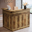 Velmor Modern L-Shaped Reception Desk With Storage Shelves (SAK81036) by SAKSBY WHOLESALE
