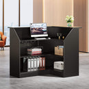 Velmor Modern L-Shaped Reception Desk With Storage Shelves (SAK81036) by SAKSBY WHOLESALE