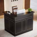 Velmor Modern L-Shaped Reception Desk With Storage Shelves (SAK81036) by SAKSBY WHOLESALE