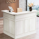 Velmor Modern L-Shaped Reception Desk With Storage Shelves (SAK81036) by SAKSBY WHOLESALE