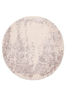 Modern Lace Border Beige Hand Tufted 5x5 Wool Area Rug