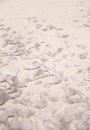 Modern Lace Border Beige Hand Tufted 5x5 Wool Area Rug