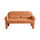 Modern Lambs Wool Fabric Loveseat for Living Room