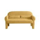 Modern Lambs Wool Fabric Loveseat for Living Room