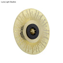 GobekUsa Modern Laser-Cut Disk Wall Sconce with LED Lighting in Gold