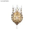 GobekUsa Modern Laurel Wall Light with Crystal Drop - Silver/Brass