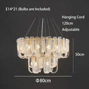 GobekUsa Dimmable LED Copper Ceiling Chandelier for Luxurious Living Room Lighting