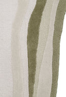 Modern Layered Pattern Ivory Hand Tufted 5x7 Wool Rug
