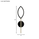 GobekUsa Modern Leaf-Shaped Metallic Wall Sconce - Black/Gold Finish - LED Wall Light for Living Room