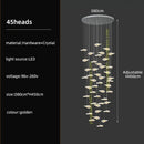GobekUsa Crystal Glass Staircase Chandelier: Modern Nordic Luxury Living Room Lighting