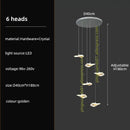 GobekUsa Crystal Glass Staircase Chandelier: Modern Nordic Luxury Living Room Lighting