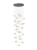 GobekUsa Crystal Glass Staircase Chandelier: Modern Nordic Luxury Living Room Lighting