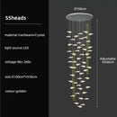 GobekUsa Crystal Glass Staircase Chandelier: Modern Nordic Luxury Living Room Lighting