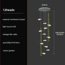 GobekUsa Crystal Glass Staircase Chandelier: Modern Nordic Luxury Living Room Lighting