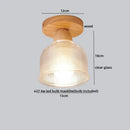 GobekUsa Clear Glass LED Ceiling Light Fixture for Modern Home Aisle Balcony Restaurant Hallway Lighting