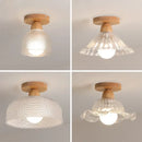 GobekUsa Clear Glass LED Ceiling Light Fixture for Modern Home Aisle Balcony Restaurant Hallway Lighting