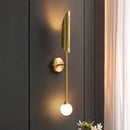 GobekUsa Gold LED Wall Lamp Indoor Copper Sconce for Living Room Bedroom