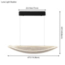 GobekUsa Leaf Shaped Acrylic LED Suspension Light - Natural Elegance for Dining Room