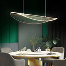 GobekUsa Leaf Shaped Acrylic LED Suspension Light - Natural Elegance for Dining Room
