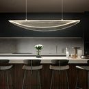 GobekUsa Leaf Shaped Acrylic LED Suspension Light - Natural Elegance for Dining Room