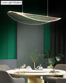 GobekUsa Leaf Shaped Acrylic LED Suspension Light - Natural Elegance for Dining Room