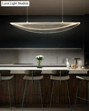 GobekUsa Leaf Shaped Acrylic LED Suspension Light - Natural Elegance for Dining Room
