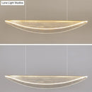 GobekUsa Leaf Shaped Acrylic LED Suspension Light - Natural Elegance for Dining Room