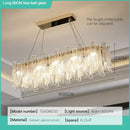 GobekUsa Crystal LED Ceiling Lamp for Modern Living Room with Warm Light and Eye Protection