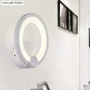 GobekUsa Modern LED Acrylic Sconce Light - 7.5"/10" Diameter - White Wall Lamp in Warm/White Light